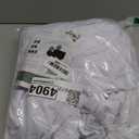 Destination 8ft Rectangular Table Skirt - White Wedding Spandex Table Cover - One Piece Fitted Stretchy Tablecloth - Wrinkle Resistant Ruffles - Great for Party, Banquet