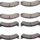 SCITOO D784 D1411 Semi-Metal Brake Pads Sets Front & Rear w/Hardware Fit For Chevy Express 3500 2009-2017,For Chevy Express 4500 2009-2016,For GMC Savana 3500 2009-2017,For GMC Savana 4500 2009-2016