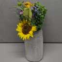 LUEUR Artificial Silk Sunflower with Vase Fake Flowers in Vase Centerpiece Coffee Table Decor, Fake Plant Blue Daisy Flower Arrangement for Spring & Summer Decorations Indoor Home Office Living Room (Yellow)