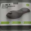 Smooth Triple Fusion 3in1 Back Massager Lumbar Pillow with Heat, Vibration & Traction Back Massager for Pain Relief DeepTissue.Relaxation Device for Home,Office,Car.Gift Idea Corded