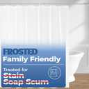 downluxe Shower Curtain Liner, PEVA Plastic Shower Liner with 3 Magnets, 72" x 72" Waterproof Bathroom Curtain, Frosted, 1 Pack