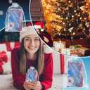 Jetec 48pcs/16 Packs Christmas Santa's Key Ornament No Chimney House Set 16 Metal Vintage Christmas Key Ornaments 16 Santa Claus Cards 16 Gift Bags for Xmas Tree Decor Gift Favors