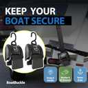 Retractable Transom Boat Tie Down Straps Boat Trailer Tie Down Strap 2x43-Inch, 2500lbs Break Strength with Quick Release Lock (Plastic)