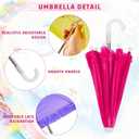 Eccliy 12 Pcs Mini Umbrella 11.8 Inch Colorful Tiny Plant Umbrella Adjustable Beach Sunny Rainy 1:6 Scale Cute Parasol for Photography Prop Supplies Home Decorations, 8 Colors (Classic Color), 30cm