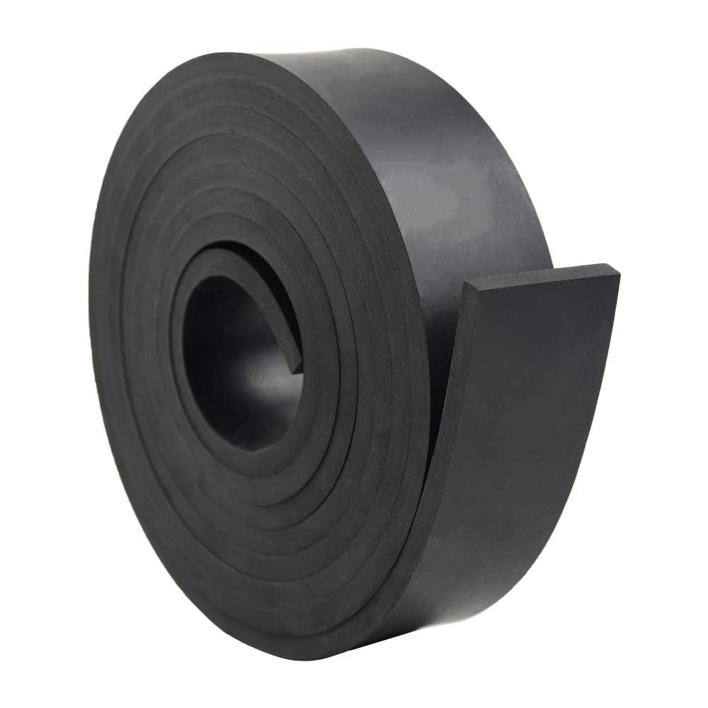 DEVNOL Neoprene Rubber Strip 1/4 (.250)" Thick X 2" Wide X 10'Long Grade 65A for Gasket, Surface Protection, Sealing