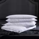 Three Geese Adjustable Layer Goose Feather Pillow,Assemblable Bed Pillow,100% Soft Organic Cotton Cover,Good for Side and Back Stomach Sleeper, Queen Size,Packaging Include 1 Pillow