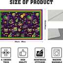 Mardi Gras Placemats Set of 4 18x12 Inch Carnival Fleur De Lis and Masks Linen Place Mat Heat-Resistant Washable Wipeable Table Mat for Party Kitchen Dining Home Decor