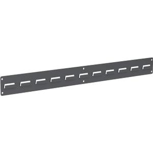 Akro-Mils 30632 Heavy Duty Wall Mount Garage Storage Steel Louvered Rail | Wall Storage Bin Hanging Organizer System for AkroBins, 32-Inch W x 3-Inch H, 2-Pack, Grey