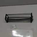 LUCYCAZ 2 Pack Wall Mounted Spice Rack with 8 Hooks, Spice Organizer Shelf for Stove Cabinet Pantry Door,Screw or Adhesive Spice Shelf Hanging Wall Spice Rack in Kitchen and RV (Black, 2 PACK)