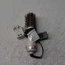 Travel Blow Dryer Brush in one, Dual Voltage 110V-240V Mini Hot Air Brush, Hair Trends Nano Titanium 2 Inch One Step Hair Dryer and Styler Volumizer Oval Shape (White & Rose Gold)