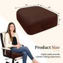 6" Extra Thick Memory Foam Office Chair Cushion – 2-Layer Booster Seat for Back & Tailbone Pain Relief, 18 x 16 x 6in Non-Slip Cushion with Carry Handle for Wheelchair, Car, and Airplane