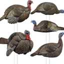Novabright 5 Pcs 2D Turkey Decoys Hunting Stake-Lightweight Turkey Decoys Collapsible Stakes-Portable Pole for Replacement Stake