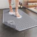 Non Slip Bathtub Mat and Shower Mat, Machine Washable Anti Slip Shower Mats for Inside Shower with Suction Cups & Drain Holes