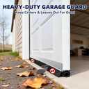 10ft Universal Garage Door Seal Bottom, Heavy-Duty L-Shape Aluminum Track with High-Density Weather Brush & EPDM Rubber, Triple-Layer Sealing for Uneven Floors, Includes Pro-Manual & SS Screws