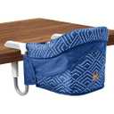 MTWML Portable High Chair for Table,Hook On High Chair That Attaches to Table,Space Saver Clip On Counter Seat for Baby,Easy Clean Baby Feeding Clamp Seat with Carry Bag for Travel(Stripe-Blue)