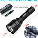 Rechargeable Blue Light Tactical Flashlight1000 Yards Blue Night Vision LED Light kit, Universal Picatinny Rail Mount with Pressure Switch for Long Distance Night Observation.
