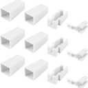 Cord Stop Housing and Knob Compatible with Hunter Douglas, Blinds Replacement Parts Fits Classic Duette Honeycomb Shades & Applause Window Treatments (3 Piece SetWhite)