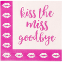 Kiss the Miss Paper Napkins for Bachelorette Parties (6.5 x 6.5 In, 150 Pieces) 6 Pack