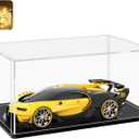 LANSCOERY Clear Acrylic Display Case, Assemble Horizontal Display Box Stand with Black Base, Dustproof Protection Showcase for Collectibles Memorabilia Figurines (14x10x6inch; 35x25x15cm)