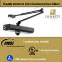 Dynasty Hardware Door Closer, Grade 1 Heavy Duty Commercial Hydraulic Closer, Self-Closing, Adjustable Spring Size 1-4, ADA Compliant, Surface Mount, Sprayed Duronotic Bronze, Series 1614