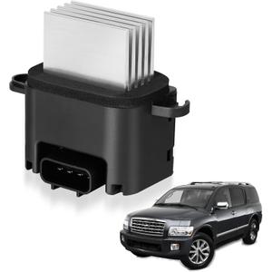 Blower Motor Resistor Compatible with Infiniti QX56, Nissan Armada Frontier Pathfinder Titan, Suzuki Equator, HVAC Fan Speed Control Module, Replacement 27151ZW00A