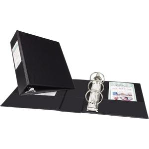 3 Pack Avery Mini Binders, 5.5" x 8.5", 2 Inch Round Rings, Black, Durable Ring Binder, Label Holder (27554)
