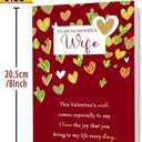 2 x Funny Valentine's Day Card for Wife, Romantic Wife Valentines Day Gifts from Husband, Sweet Valentines Card for Women Her (FY-351)