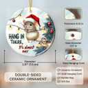Mouse Christmas Ornaments 2025, Double Side Ceramic Ornament for Christmas Decorations, Cute Mouse Gifts for Animal Lovers, Friends, Family, Rat Animal Ornaments for Holiday Hanging Decor
