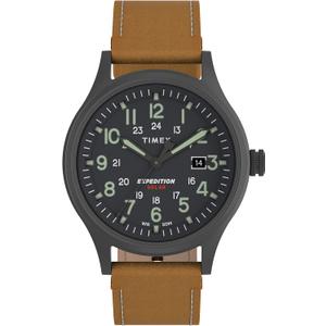 Timex Expedition Scout 40mm Mens Analog Watch | INDIGLO Backlight and Luminous Hands | Durable Comfortable Adjustable Strap | 24 Hour Time | Rugged Outdoor Watch | 50M Water Resistance (Tan/Gunmetal/Gray)