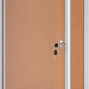 Mifuro 26"x20" Enclosed Bulletin Board, Lockable Weather-Resistant Aluminum Cork Noticeboard for School & Office, Silver Frame w/Cork