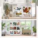 DoubleFill 2 Pack 11.8" x 10.2" Acrylic Collage Frame Compatible with Instax Picture Frame Double Floating Tabletop Picture Frames for Large Mini Films Pressed Flowers DIY Gift