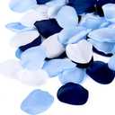 Silk Rose Petals 300pcs Navy Blue Flower Petals for Wedding Flower Girl Anniversary Table Centerpieces Party Favor Valentines Day Decoration