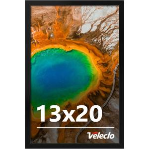 13x20 Picture Frame for Wall Display, 13x20 Black Picture Frame with Shatter Resistant Plexiglass, Stable and Sturdy 13 x 20 Poster Frame for Wall Display, Handpicked Gift Collection, 1 Pack