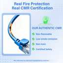 CAT6 Plenum Cable 500ft, 23AWG UTP 550MHz 10Gbps, DSX-8000 Certified, Internet Cable Rated for in-Wall, Outdoor & Direct Burial, Tangle-Free Spool, Bulk Cat5E LAN Wire for Home, Office (Blue)