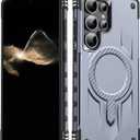 for Samsung Galxy S25 Ultra Case.Hard Phone Cover with Strong Magnetic Heavy Duty Protection.Reinforcement of The Four Corners.Anti-Slip Anti-Fingerprint (Gray, S25 Ultra)