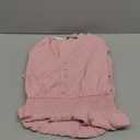 PRETTYGARDEN Womens 2025 Summer Maxi Dress Short Sleeve V Neck Hollow Out Eyelet A Line Long Flowy Beach Vacation Dresses (Pink, Small)