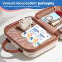 Disposable Travel Bedding Set, 4 Piece Lucky Bear Print, Thickened SMS Fabric, Hotel Sheets and Pillowcases (Double - 4-Piece Set, C - Pure White)