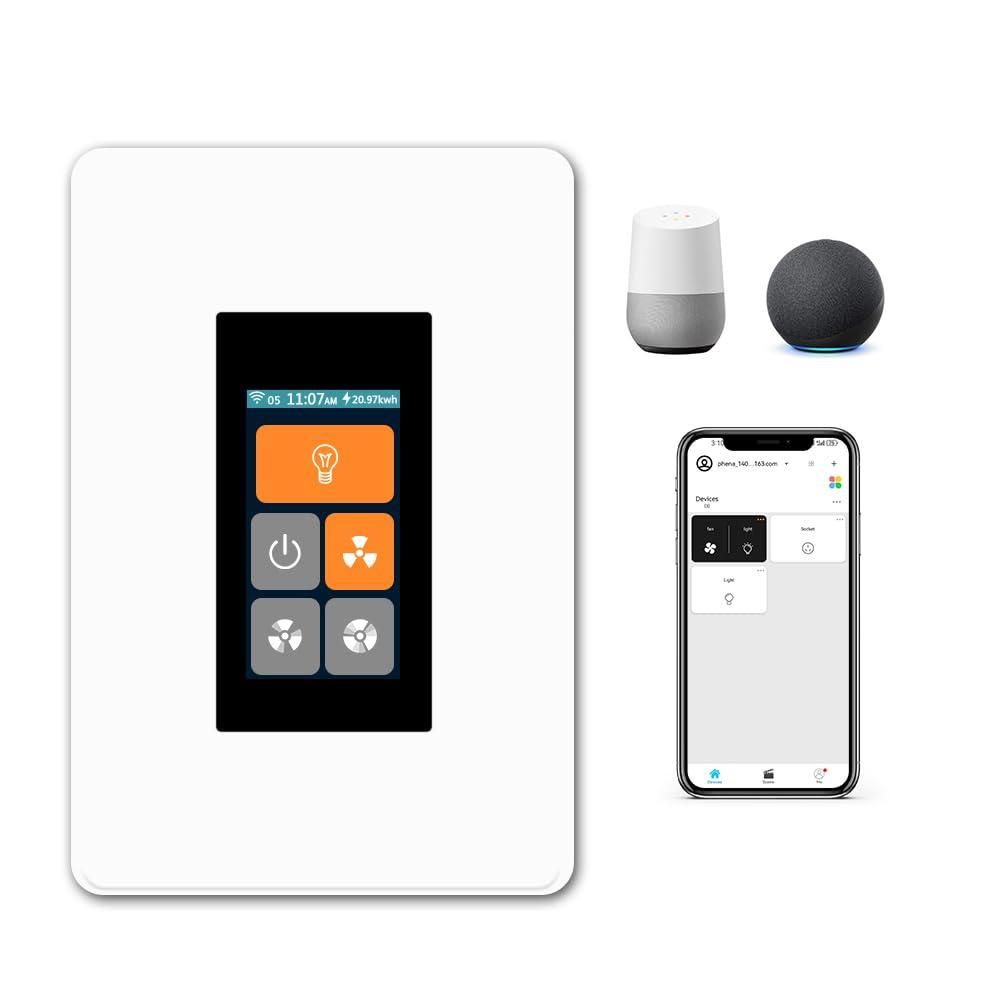 LANBON LCD Smart Ceiling Fan Control & Light Switch, Smart Fan Switch Customized 3 Speed, 2.4G Wi-Fi Touch Smart Light Switches Works w/Alexa & Google Home, Single Pole, Neutral Wire Required, L9-HF LANBON LCD Smart Ceiling Fan Control & Light Switch, Smart Fan Switch Customized 3 Speed, 2.4G Wi-Fi Touch Smart Light Switches Works w/Alexa & Google Home, Single Pole, Neutral Wire Required, L9-HF