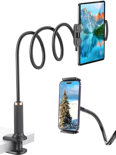 Niumowa Gooseneck Tablet Holder - Flexible Tablet Stand, Tablet Holder,Cell Phone Holder,Cell Stand, Flexible Adjustable Arm in Bed for/Mobile Phone/Switch/etc, 98 cm Total Length (Black)