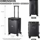 Ride-On Luggage with Adjustable Seat&Multi-Mode Handle,Black(1 Piece), 21.5"x13.2"x10.6"