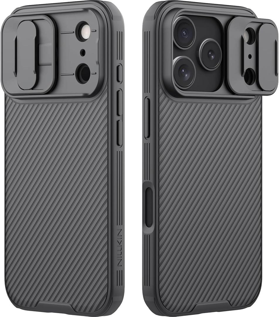 Nillkin Camshield Case for iPhone 17 Pro Case, [Built-in Dual Camera Cover][Slim Profile] [Military Grade Drop Protection] Shockproof Bumper iPhone 17 Pro Case 6.3 inch 2025 Black
