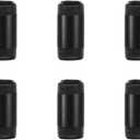 GeilSpace 6 Pack 3/4"  2" Pre-Cut Black Metal Pipe, Industrial Steel Fits Standard Three Quarters Inch Black Threaded Pipes and Fittings - Vintage DIY Industrial Shelving (3/4"  2")