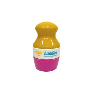 Solar Buddies Sunscreen Applicator - Single Pink - Refillable Roll on Sponge Sunscreen, Suncream & Lotion Applicator For Kids, Adults & Families - Holds 3.4fl oz, Perfect Size for Travel 2 Pack