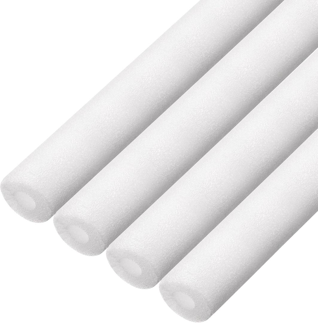 uxcell Foam Tube Pipe Insulation Freeze Protection Cover 3.28 Ft Length 0.39in ID 1.18in OD Pipe Insulation Kits White 4 Pack