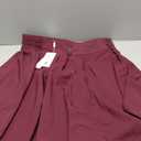 Belle Poque Women's Skirts High Waist Pleated Skirt Midi A-Line Skirt, Dark Magenta, XL