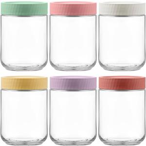 Danmu 16 oz Overnight Oats Containers with Lids,Meal Prep Containers 6 Pack,Mason Jars 16 oz with Lids for Snack,Overnight Oats,Yogurt,Parfait,Soup,Smoothies,Salad 100% Leak-proof Dishwasher Safe