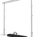 10x10ft Pipe and Drape Backdrop Stand, Double Crossbar, Heavy Duty Adjustable Background Frame with Metal Base for Parties Photography Wedding Photoshoot Decoration