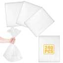 240 PCS Disposable Foot Tub Liner, Plastic Transparent Pedicure Liners Disposable Portable Foot Soaking Basin Cover Bags for Foot Bath Spa, Clear