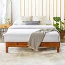 Mellow Naturalista Grand - 12 Inch Solid Wood Platform Bed with Wooden Slats - No Box Spring Needed - Full (Cherry)