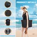 Large Beach Bag for Women Beach Tote Bag with Waterproof Zipper Waterproof Sandproof Pool Tote Foldable Travel Tote